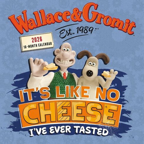 Carousel Calendars, Wallace and Gromit 2026 Mini Wall Calendar, 7'' X 7'', 16-Month Calendar with Stapled Binding in Kuwait