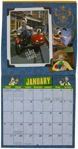 Carousel Calendars, Wallace and Gromit 2026 Mini Wall Calendar, 7'' X 7'', 16-Month Calendar with Stapled Binding in Kuwait
