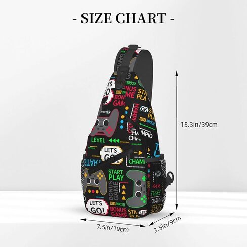Video Game Controllers Outdoor Crossbody Shoulder Bag For Unisex Young Adult Hiking Bicycling in Saudi Arabia