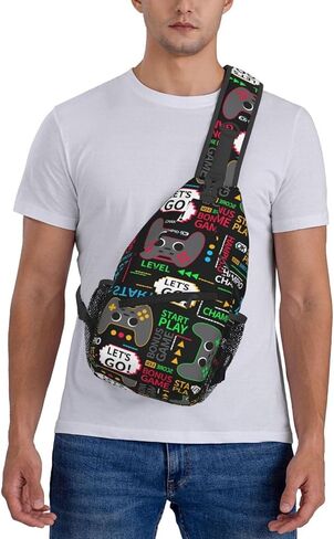 Video Game Controllers Outdoor Crossbody Shoulder Bag For Unisex Young Adult Hiking Bicycling in Saudi Arabia