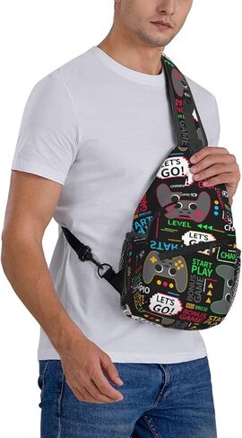 Video Game Controllers Outdoor Crossbody Shoulder Bag For Unisex Young Adult Hiking Bicycling in Saudi Arabia