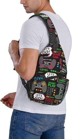 Video Game Controllers Outdoor Crossbody Shoulder Bag For Unisex Young Adult Hiking Bicycling in Saudi Arabia