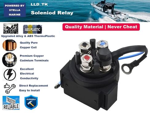 Power Tilt Trim Relay Solenoid for Suzuki Outboard DF40 DF50 DF60 DF65 DF70 DF75 DF85 DF90 DF100 DF115 DF140 38410-94550, 38410-94551, 38410-94552 in Kuwait