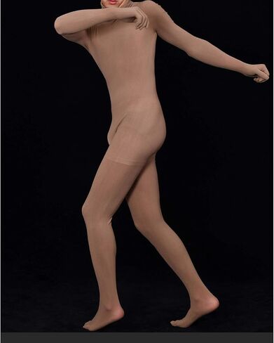 LESOYA النساء الرجال حجم كبير 80D كامل بوديستوكينج عالية المرونة شبه شفافة ارتداءها Catsuit قفازات أصابع القدم in Kuwait