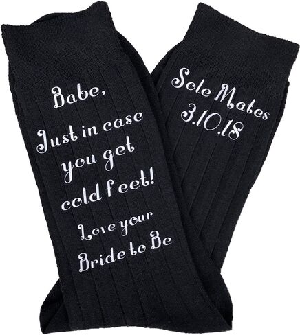 Groom Gift - Groom Socks - Just in case you get cold feet - Sole Mates - 4 colors available in Saudi Arabia