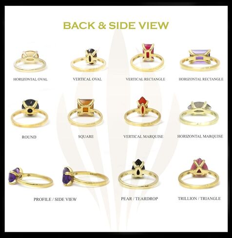 مجموعة أفقية من خاتم التورمالين الوردي المستطيل المملوء بالذهب على شكل زمرد - جوهرة ميلاد أكتوبر باللون الذهبي الوردي اللامع - خاتم كوكتيل رمز أفضل صديق - مجوهرات الصداقة للنساء in Kuwait