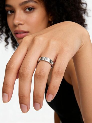 Fullrainbow 18K Gold Plated Rings 3 PCS Gold Love Rings for Women Stainless Steel Friendship Band Wedding Party Trendy Jewelry Gift in Kuwait