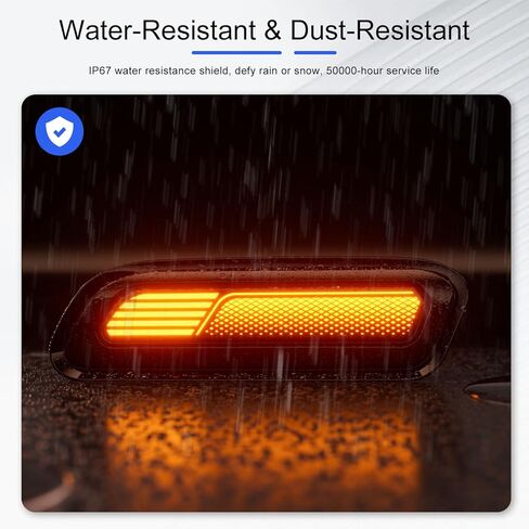 LED Hood Side Maker Light Compatible with 2019-2024 Dodge RAM 1500 Vent Scoop Light (No Rebel TRX RHO) Hood Vent Lamp Replacement for 2019-2024 Dodge RAM 1500 Accessories in Kuwait