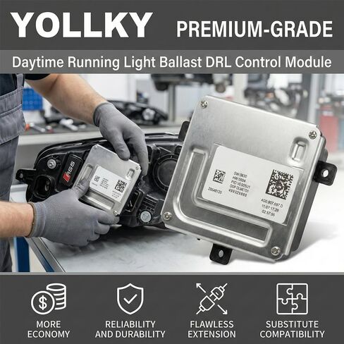 Daytime Running Light Module DRL Control Ballast for Audi A4 / S4 2012-2015, A5 / S5 / RS5 / SQ5 2013-2015, A6 / S6 / RS6 2012-2014 | Replaces OE# 28357987, 4G097697D, 4G0907397D in Saudi Arabia