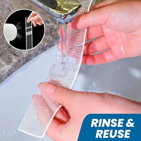 شريط نانو من تابيبير تمزيق باليد، شريط تثبيت مزدوج الجوانب 1.18 بوصة × 16.4 قدم، شريط قوي سميك 0.08 بوصة، شرائط لاصقة على الحائط من الجل الشفاف قابلة لإعادة الاستخدام، لا أثر لها، قابلة للغسل لتعليق الصورة، الملصق، السجاد in Kuwait