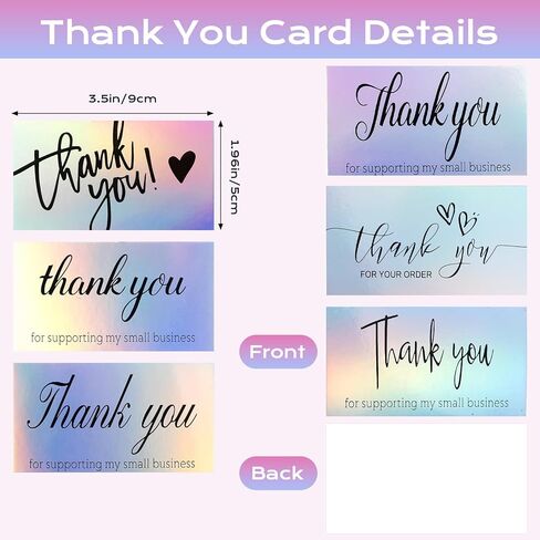 50 Pack Metallic Bubble Mailers, Holographic Bubble Mailers With Thank You Cards,Self Sealing Waterproof Shipping Bags,Poly Padded Envelopes for Mailing Packing Small Business, 3 Sizes in Kuwait