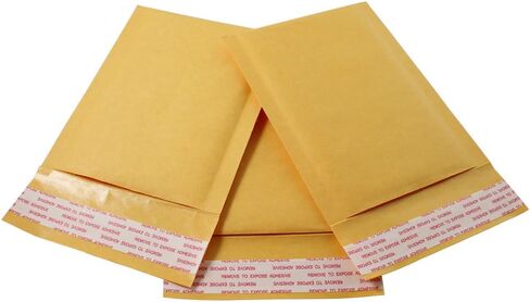 HGP #0000, 4" x 6", 50 Pack, Kraft Bubble Mailers Padded Shipping Envelopes Self Seal Small Size in Kuwait