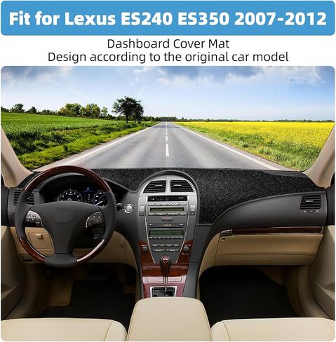 داش غطاء حصيرة ل كزس ES ES240 ES350 2007 2008 2009 2010 2011 2012 عدم الانزلاق لوحة القيادة غطاء حصيرة ظلة الأشعة فوق البنفسجية حامي الملحقات الداخلية in Kuwait