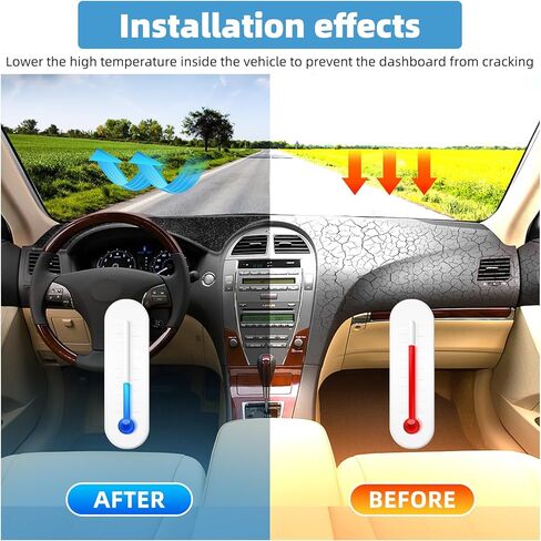 داش غطاء حصيرة ل كزس ES ES240 ES350 2007 2008 2009 2010 2011 2012 عدم الانزلاق لوحة القيادة غطاء حصيرة ظلة الأشعة فوق البنفسجية حامي الملحقات الداخلية in Kuwait