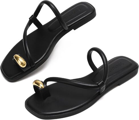 Stratuxx Kaze Womens Sandals Dressy Beach Sandals For Woman Summer Flip Flop Vacation Open Toe Slides Comfort Flat Heel in Kuwait