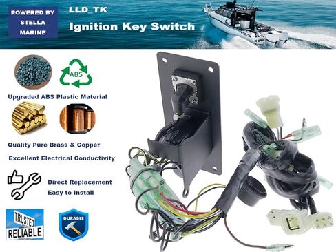 Ignition Switch Panel for Honda Outboard Single Engine 06323-ZZ5-764 Ignition Cut Off Kill Switch Key Wire by LLD_TK in Kuwait
