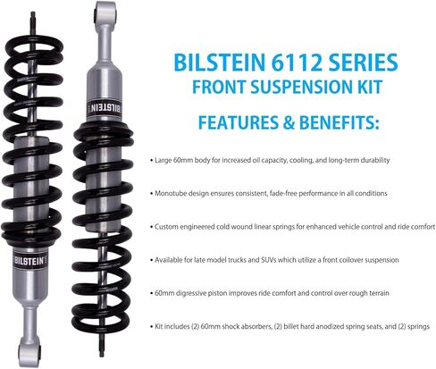 6112 Series Front Suspension Kit with Pair of 5100 Series Rear Shocks fits 2010 2024 4Runner SR5 4WD with 1-2" Rear Lift - Provides 1-2" Front Lift - TrendsAuto Decal in Saudi Arabia