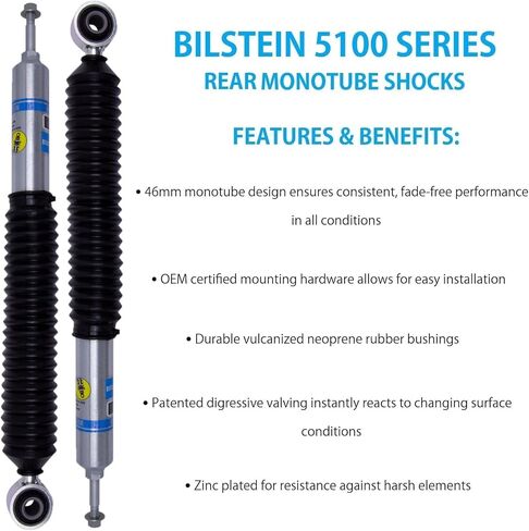 6112 Series Front Suspension Kit with Pair of 5100 Series Rear Shocks fits 2010 2024 4Runner SR5 4WD with 1-2" Rear Lift - Provides 1-2" Front Lift - TrendsAuto Decal in Saudi Arabia