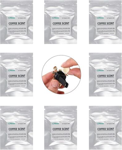 32pcs Coffee Scent Car Air Freshener Refill Pads,8 Pack Cafe Fragrance Tablets for Car Air Freshener Vent Clips,1.7cm/0.7inches Diameters Car Scent Pads in Saudi Arabia