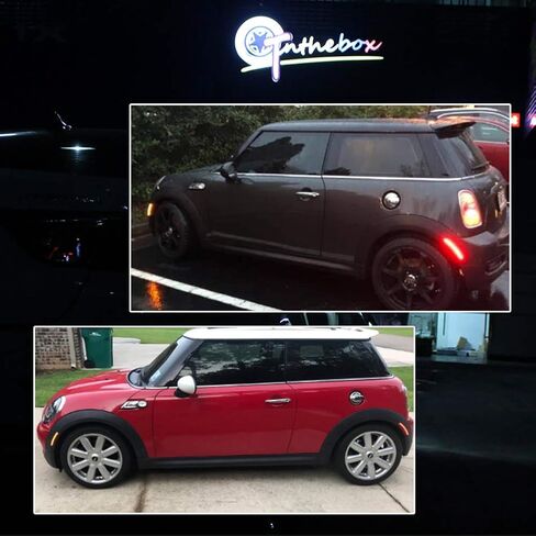 GTINTHEBOX for 2002 2003 2004 2005 2006 2007 2008 Mini Cooper R50 R52 R53 Side Marker Light Smoked Lens Amber & Red Led Fender Lamp in Saudi Arabia