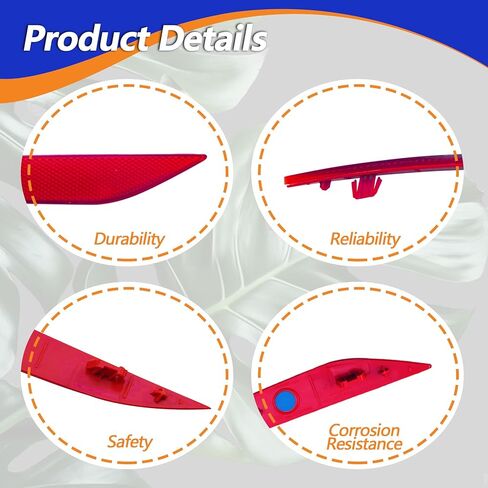 المصد الخلفي الأحمر الأيسر عاكس الضوء الذيل مصباح عدسة حمراء مناسبة لألفا روميو ستيلفيو 2017-2022 in Kuwait