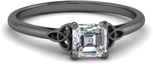 Fascinating Lab Created Diamonds IGI Certified 1/2 Ctw Lab Created Diamond Celtic Knot Solitaire Engagement Ring For Women 14K Solid Gold SI1-SI2 Clarity And F-H Color (Premium Collection) in Saudi Arabia