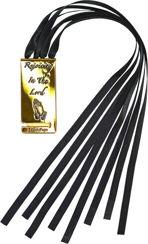 Bookmark for Bible or any Book with 8 Black Ribbons Multi Page Marker in Saudi Arabia