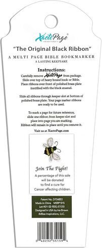 Bookmark for Bible or any Book with 8 Black Ribbons Multi Page Marker in Saudi Arabia