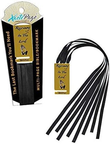 Bookmark for Bible or any Book with 8 Black Ribbons Multi Page Marker in Saudi Arabia