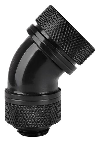 Thermaltake Pacific G1/4 PETG Tube 90-Degree Compression 16 mm OD Fitting - Black in Saudi Arabia