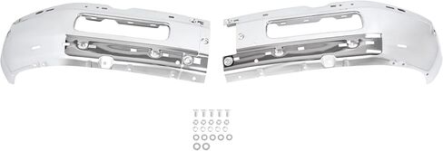 2Pcs Front Bumper Compatible with 1994-2001 Dodge Ram 1500, 1994-2002 Ram 2500 3500 Replacement for CH1002256 CH1002172 55076599AG 55274749 Bumper Face Bar Steel Chrome in Saudi Arabia