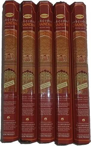 HEM Precious Chandan 100 Incense Sticks (5 x 20 stick packs) in Saudi Arabia