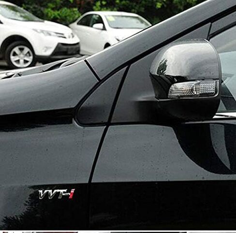 قطعتان من شارة VVT-I شعارات ثلاثية الأبعاد معدنية لجانب السيارة وشعار صندوق السيارة الخلفي ملصق بديل لـ Is Rx Tundra 4Runner (أسود وأحمر) in Saudi Arabia