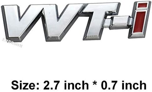 قطعتان من شارة VVT-I شعارات ثلاثية الأبعاد معدنية لجانب السيارة وشعار صندوق السيارة الخلفي ملصق بديل لـ Is Rx Tundra 4Runner (أسود وأحمر) in Saudi Arabia