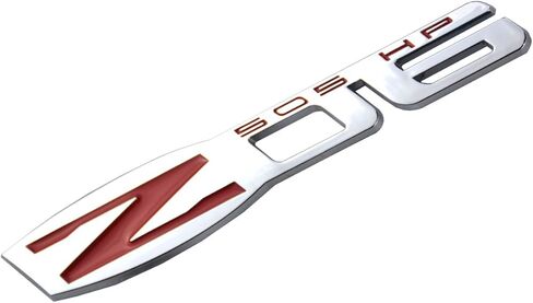 Aimoll 2pcs Corvette C6 Z06 Chevy Emblems,3D Badges 505 Hp Fender Replacement for 2006-2013 Chevrolet Corvette C6 (Chrome red) in Saudi Arabia