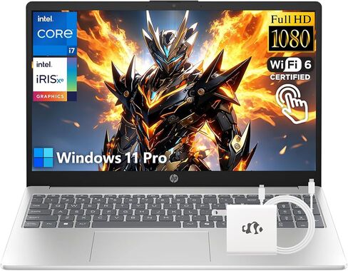 HP أحدث كمبيوتر محمول بشاشة لمس عالية الدقة مقاس 14 بوصة، Windows 11، معالج Intel Celeron رباعي النواة يصل إلى 2.60 جيجا هرتز، ذاكرة الوصول العشوائي 4 جيجا، 64 جيجا SSD، كاميرا ويب، Dale Blue (متجدد) in Saudi Arabia