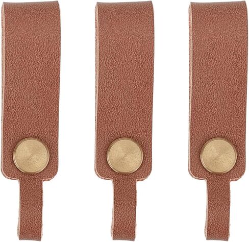 3PCS Black Genuine Leather Key Chain Holder Cowhide Keychain Connector Key Fob Organizer Detechable Handmade Full Grain Leather Hook Ring Loop Lanyard Belt Strap Keyring for Men Women Purse in Saudi Arabia
