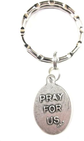 VPP St Clare of Assisi Medal Italy Key Ring Gift Box Prayer Card in Saudi Arabia