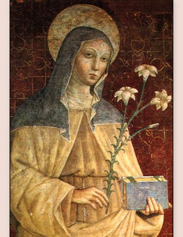 VPP St Clare of Assisi Medal Italy Key Ring Gift Box Prayer Card in Saudi Arabia
