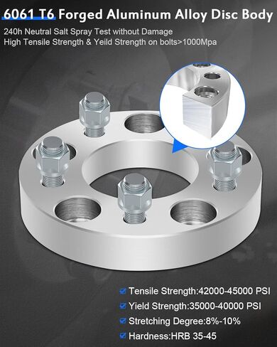 ECCPP 2PCS 1 inch Wheel Adapters Change Bolt Pattern from 5x4.75 to 5x4.5 12x1.5 Studs Fit for 1990-2005 for GMC Jimmy| 1982-2002 for Chevrolet Camaro -Only Work with 5x4.5 Wheels in Saudi Arabia
