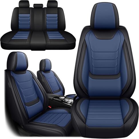Nappa Leather Seat Covers Full Set for Toyota Tundra 2000-2025, 5 Seats Waterproof & Tear-Resistant Car Seat Cover Inside Zipper Design and Reserved Opening Holes(Luxury Full Set/Black) in Saudi Arabia
