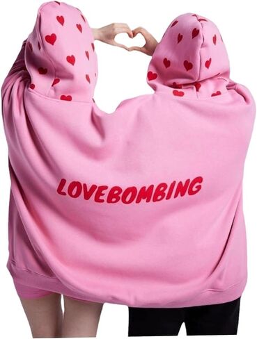 مطابقة الأزواج هوديس البلوز مضحك زوجين نيسيي شخصين مطابقة المتضخم مقنعين السترة الحميمة in Kuwait