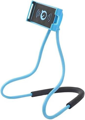 Lazy Cell Phone Holder, Universal Cell Phone Holder for Smart Mobile Phone,Hanging on Neck Cell Phone Mount Holder,Black in Saudi Arabia