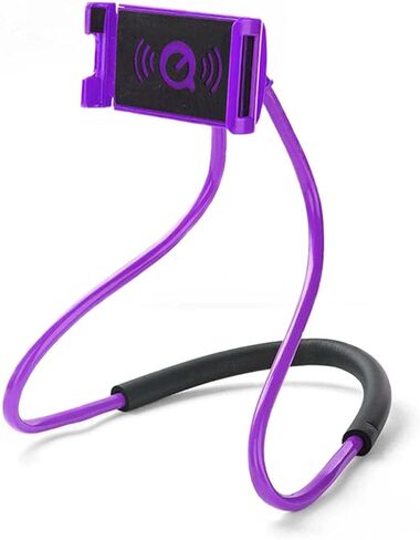Lazy Cell Phone Holder, Universal Cell Phone Holder for Smart Mobile Phone,Hanging on Neck Cell Phone Mount Holder,Black in Saudi Arabia