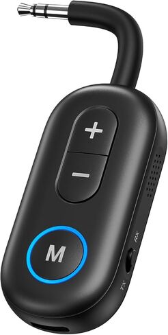 Bluetooth Transmitter Receiver,Aux Bluetooth Adapter for Car, 5.3 Bluetooth Audio Receiver, Support TF Card, Hand-Free Call, Navigation, for Car Home Stereo, TV, Headphones in Kuwait