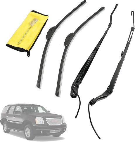 1 Pair Front Windshield Wiper Arm & 22" Blade Kit 22917501 25879116 22917502 20788071 25879117 Fit For Cadillac Escalade, For Chevrolet Suburban/Avalanche/Tahoe,For GMC Yukon 2008-2013 in Saudi Arabia