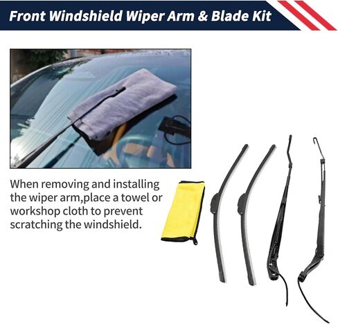 1 Pair Front Windshield Wiper Arm & 22" Blade Kit 22917501 25879116 22917502 20788071 25879117 Fit For Cadillac Escalade, For Chevrolet Suburban/Avalanche/Tahoe,For GMC Yukon 2008-2013 in Saudi Arabia