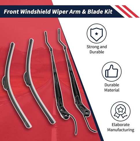 1 Pair Front Windshield Wiper Arm & 22" Blade Kit 22917501 25879116 22917502 20788071 25879117 Fit For Cadillac Escalade, For Chevrolet Suburban/Avalanche/Tahoe,For GMC Yukon 2008-2013 in Saudi Arabia