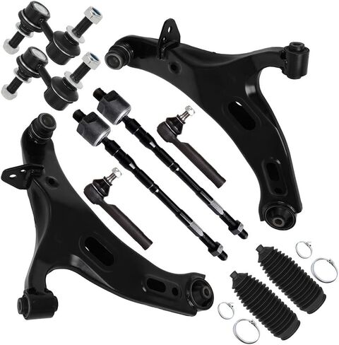 SCITOO 10pcs Front Suspension Kit Lower Control Arm And Ball Joint Inner Outer Tie Rod End w/Boot Sway Bar End Link Replacement for 2010-2014 for Subaru Legacy in Saudi Arabia