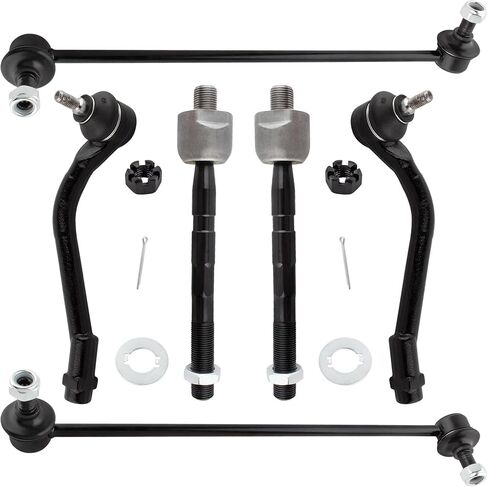 6Pcs Front Stabilizer Sway Bar End Links + Inner Outer Tie Rod Ends Fit For Hyundai Sonata 2011-2012, For Kia Optima 2011-2012 2.0L 2.4L Replace# K750610 K750611 ES800717 ES800718 EV800974 in Kuwait